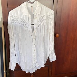 Free People white blouse, XS, long sleeve